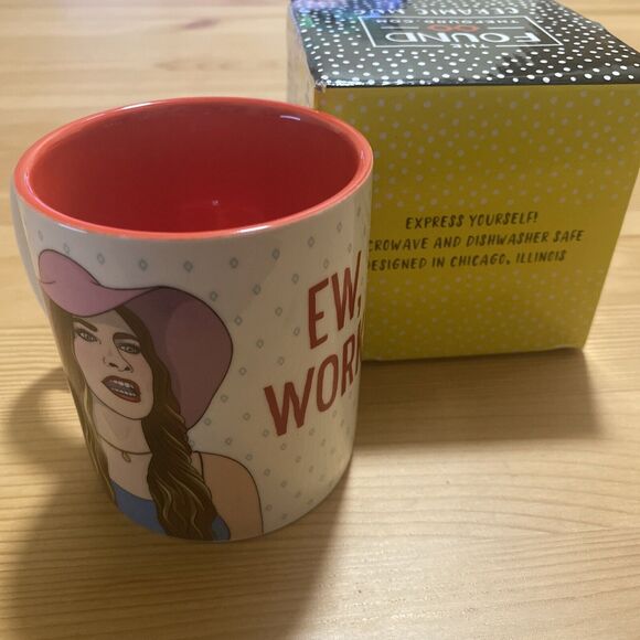 Shitt's Creek Ceramic Mug “Ew, Work!” Alexis Work Humor Funny Gift w Box NEW - Picture 1 of 11